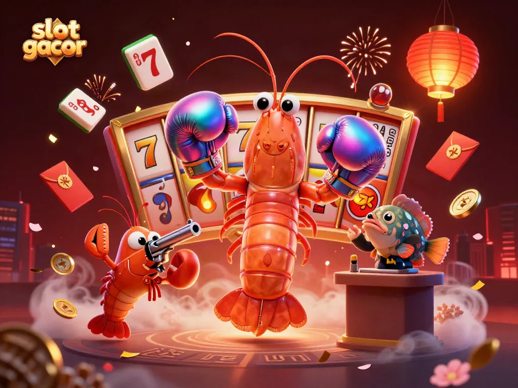 Experience thrilling slot gacor adventures with vibrant visuals and exciting gameplay elements in this illustration.