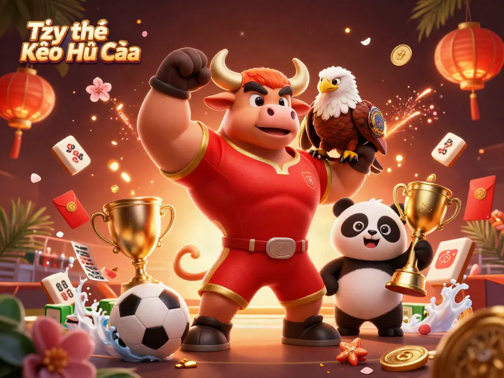 Experience Tỷ lệ Kèo Nhà Cái in a vibrant 3D sports betting scene with dynamic characters and gaming elements.