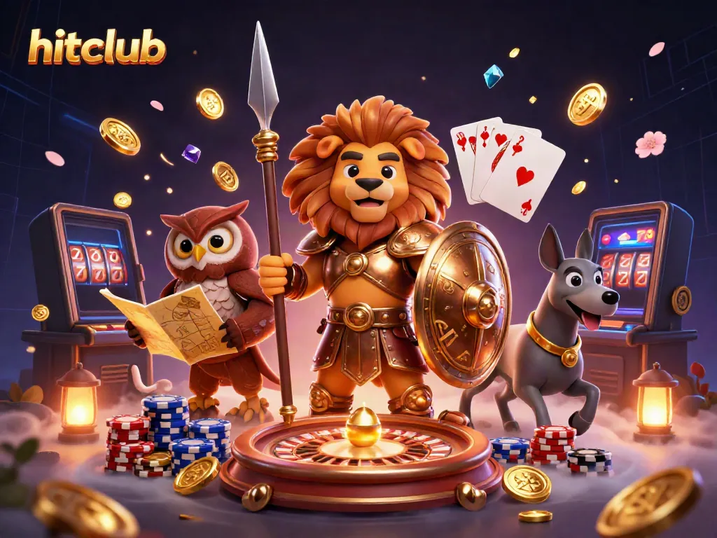 Win big at hitclub with an ultra-detailed 3D illustration of excitement at the casino!