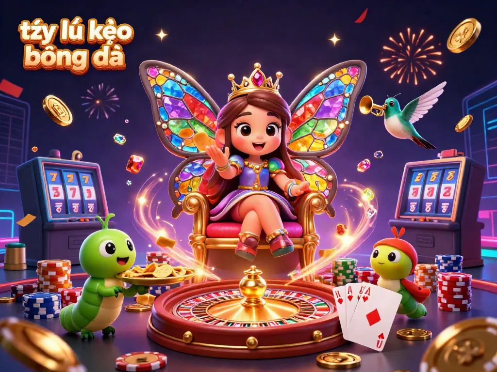 Experience thrilling tỷ lệ kèo bóng đá with dynamic casino elements like roulette and vibrant treasure displays.