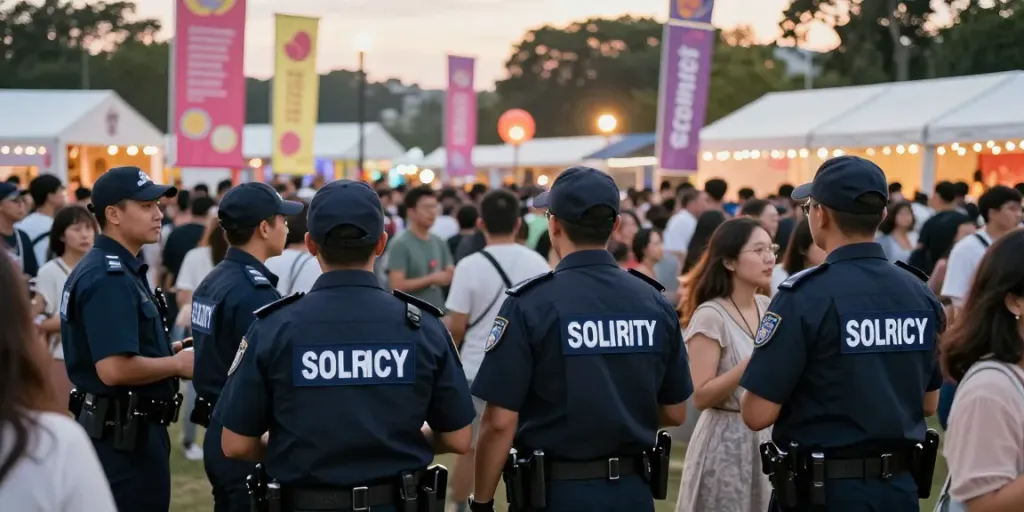 Event Security professionals ensuring safety at a local festival in London.
