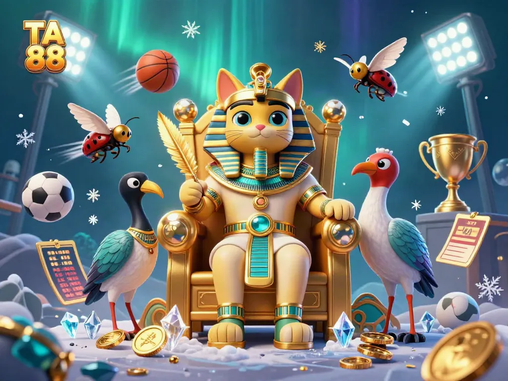 Experience exciting action at TA 88 with dynamic sports betting elements swirling around 3D characters.