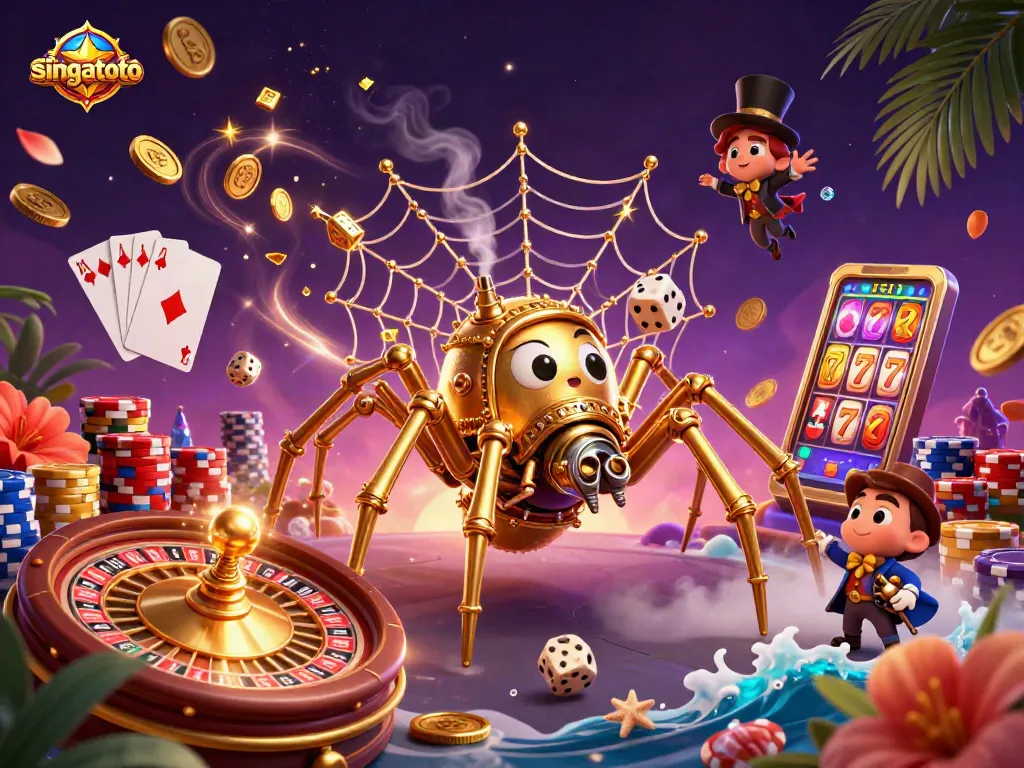 Experience the thrill of singatoto with steampunk elements and dynamic casino visuals.