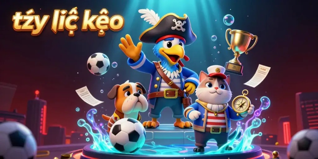 Bettors analyze tỷ lệ kèo while celebrating their wins with dynamic sports betting elements.