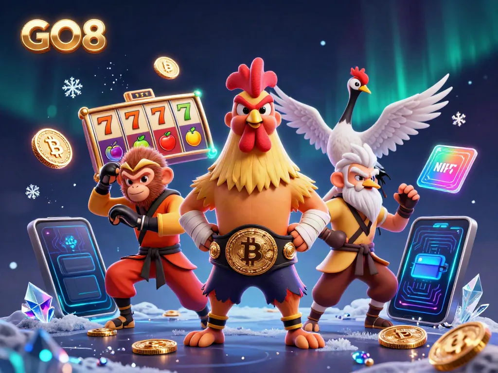 Engage in the GO8 experience with vibrant casino elements featuring iconic characters and dynamic gaming visuals.