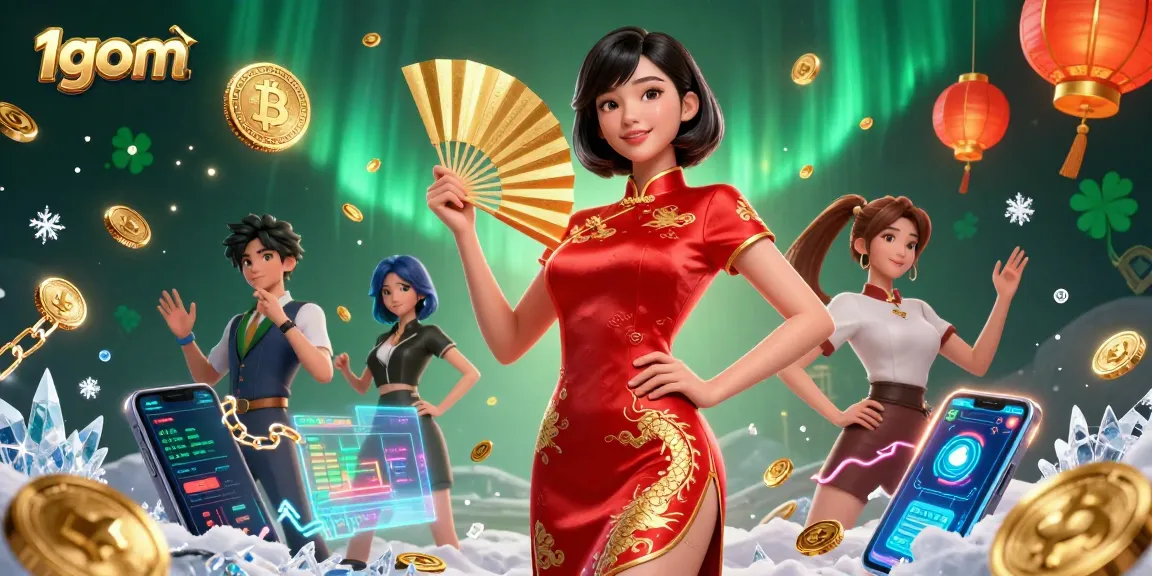 Experience the excitement of betting on 1gom with vibrant visuals of crypto coins and dynamic gaming elements.