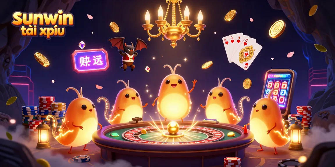 Experience the thrill of sunwin tài xỉu with enchanting glowworms lighting up the vibrant casino.