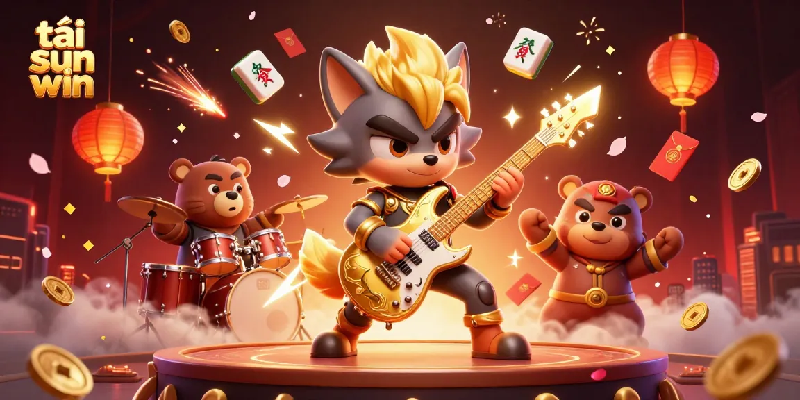 Experience the excitement of tải sun win with dynamic casino characters and festive elements.