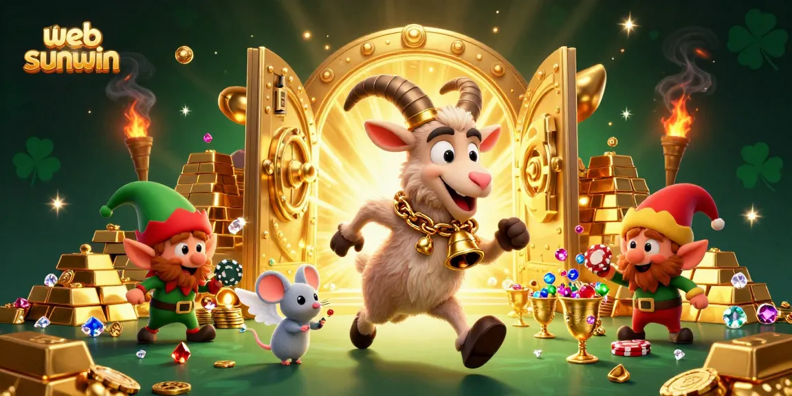 Play exciting games at web sunwin with a vibrant casino scene featuring festive characters.