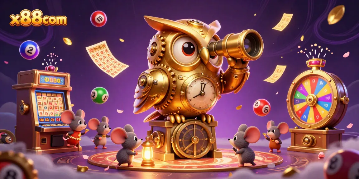 Experience the excitement of x88com with a vibrant casino scene featuring animated characters and dynamic game elements.