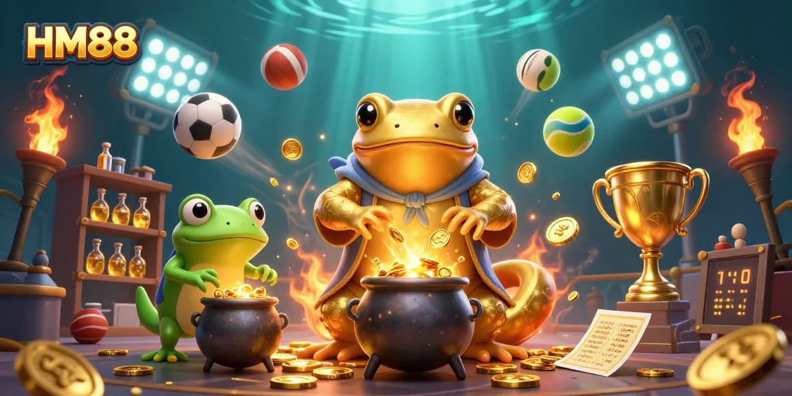 Experience dynamic sports betting action at HM88 with 3D characters and vibrant casino elements.