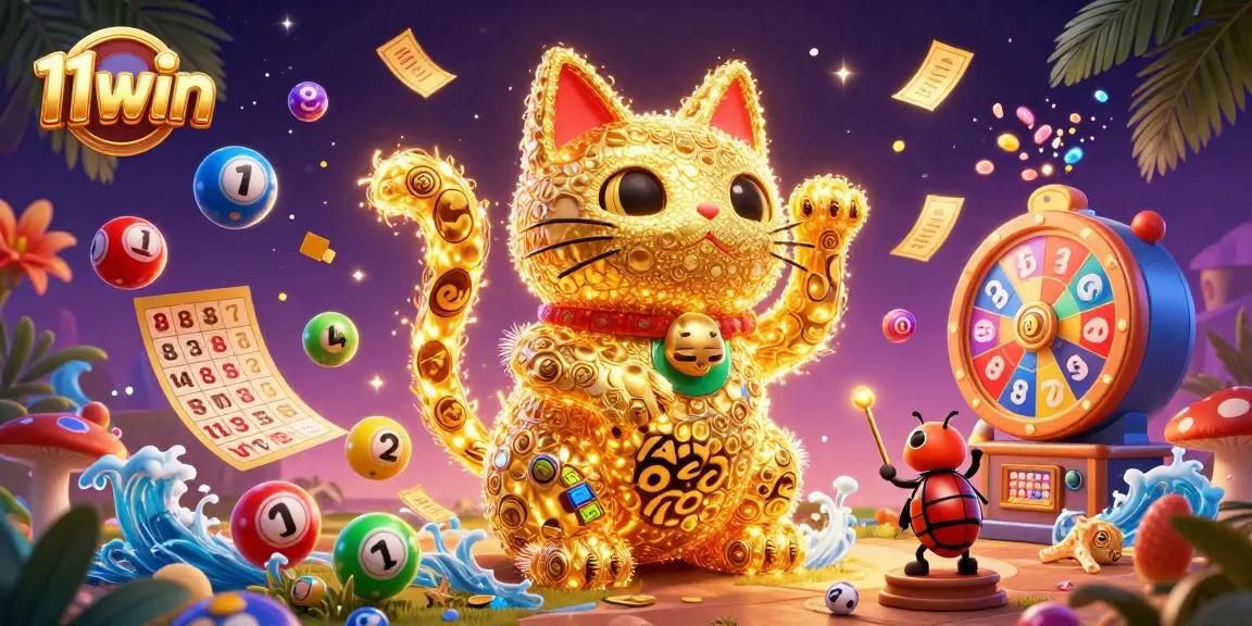 Engage with 11win's thrilling casino world showcased through a vibrant digital illustration.