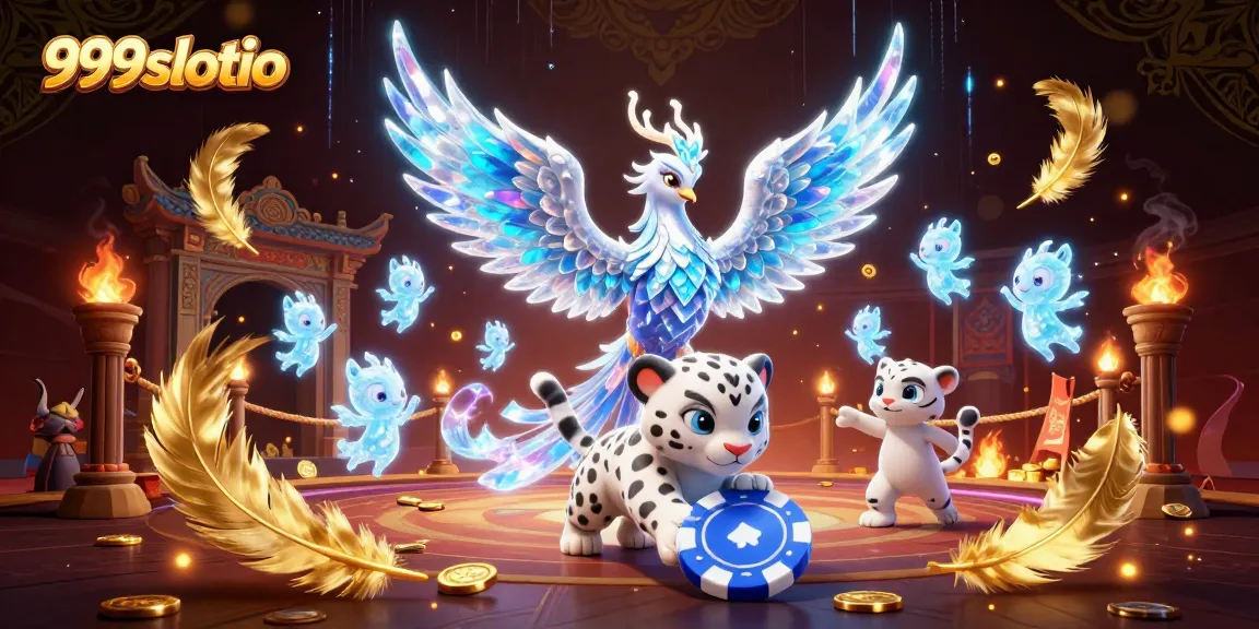 Experience exciting gameplay at 999slotio with a stunning 3D casino illustration full of action.
