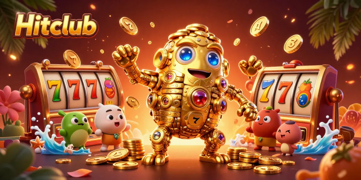Play and win at Hitclub's exciting slot games featuring vibrant characters and symbols.