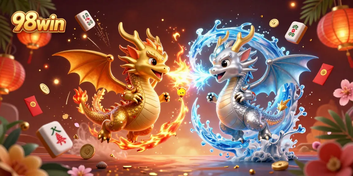 Experience dynamic gameplay with 98win in this 3D illustration featuring vibrant gaming elements.