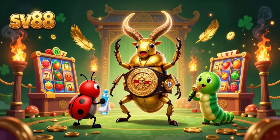 Engage with sv88's exciting casino atmosphere featuring vibrant characters and jackpot elements.