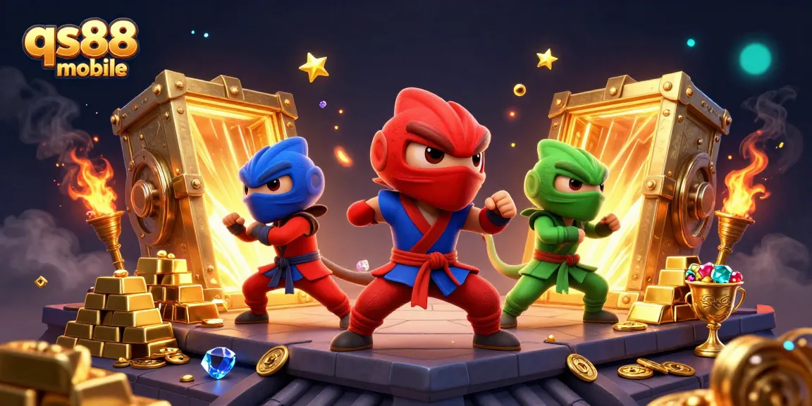 Engage with qs88 mobile's vibrant treasures and thrilling ninja action in a colorful online casino adventure.